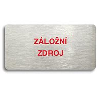Accept Pictogram BACKUP SOURCE (160 × 80mm) (Silver Plate - Colour Print without Frame) - Sign