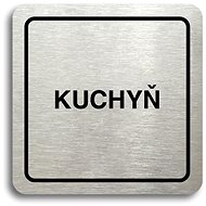 Accept Pictogram "Kitchen" (80 × 80mm) (Silver Plate - Black Print) - Sign