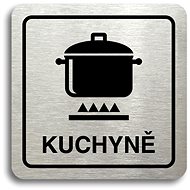 Accept Pictogram "Kitchen II" (80 × 80mm) (Silver Plate - Black Print) - Sign