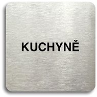 Accept Pictogram "Kitchen" (80 × 80mm) (Silver Plate - Black Print without Frame) - Sign