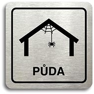 Accept Pictogram "Ground III" (80 × 80mm) (Silver Plate - Black Print) - Sign