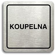 Accept Pictogram "bathroom" (80 × 80 mm) (silver plate - black print) - Sign