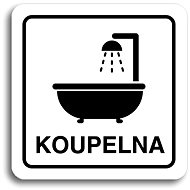 Accept Pictogram "bathroom II" (80 × 80 mm) (white plate - black print) - Sign
