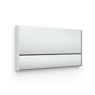 Accept ACS Door Plate Silver with Grey Side Panels (Non-sliding System, 187 × 93mm) (Silver Plate - Sign
