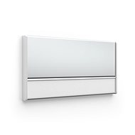 Accept Door Plate ACS Silver with Grey Side Panels (Combination System, 187 × 93mm) (Silver T - Sign