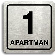Accept Pictogram 1 Apartment (80 × 80mm) (Silver Plate - Black Print) - Sign