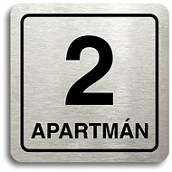 Accept Pictogram 2 Apartment (80 × 80mm) (Silver Plate - Black Print) - Sign