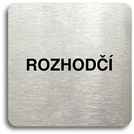 Accept Pictogram Referee (80 × 80mm) (Silver Plate - Black Print without Frame) - Sign