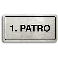 Accept Pictogram "1st Floor" (160 × 80mm) (Silver Plate - Black Print) - Sign