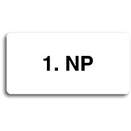 Accept Pictogram 1st NP (160 × 80mm) (White Plate - Black Print without Frame) - Sign