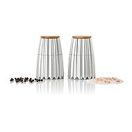 AdHoc MagTwo Magnetic Double and Single Salt and Pepper Mill Set, Silver - Spice Grinder