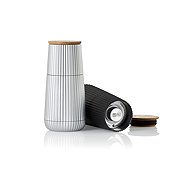 AdHoc Scape Salt or Pepper Mill Plastic – Wood, Black and Silver - Spice Grinder