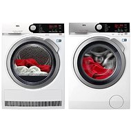 AEG ProSteam L7FEE68SC + AEG AbsoluteCare T8DBE48SC - Washer Dryer Set