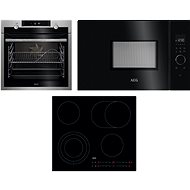 AEG Mastery BCE558370M + AEG Mastery MBB1756SEB + AEG Mastery HK654070IB - Oven, Cooktop and Microwave Set