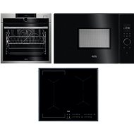 AEG BSE988330M SteamBoost + AEG Mastery TouchOpen MBB1756SEB + AEG Mastery Bridge IKE64441FB - Oven, Cooktop and Microwave Set