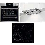 AEG Mastery SteamBake BES351111M + AEG Mastery DirectTouch HK654070IB + AEG DPE5660M - Oven, Cooktop & Kitchen Hood Set