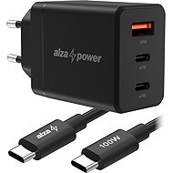 AlzaPower Fast Charge SET G611CCA (67W + USB-C/C 100W Cable) black - Wall Charger