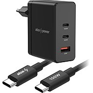 AlzaPower Fast Charge SET G711CCA (100W + USB-C/C 100W Cable) black - Wall Charger