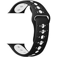 Eternico 38mm / 40mm Silicone Polkadot Band čierno biely pre Apple Watch - Remienok na hodinky