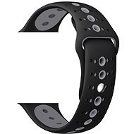 Eternico 38mm / 40mm Silicone Polkadot Band Black Grey für Apple Watch - Armband