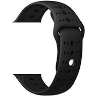 Eternico Apple Watch 42mm / 44mm Silicone Polkadot Band, fekete - Szíj