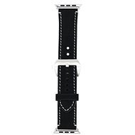 Eternico Leather Band 2 for Apple Watch 42mm / 44mm / 45mm black - Watch Strap