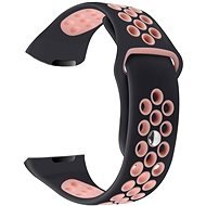 Eternico Fitbit Charge 3 / 4 Silicone, Black Pink (Small) - Watch Strap