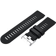 Eternico Garmin Quick Release 26 Silikonarmband Silikon Silberfarbene Schnalle schwarz - Armband
