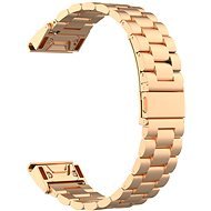 Eternico Stainless Steel Band Silver Steel Buckle Quick Release 22mm rose gold - Watch Strap
