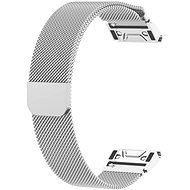 Eternico Elegance Milanese Band Steel Silver Buckle pro Garmin QuickFit 20mm silver - Watch Strap