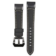Eternico Garmin Quick Release 22 Genuine Leather, Black - Watch Strap