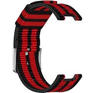 Eternico Canvas Stripes for Amazfit T-Rex Red and Black - Watch Strap