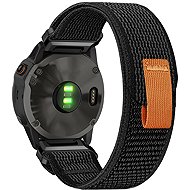Eternico Nylon Loop Band für Garmin QuickFit 22mm black - Smartwatch-Armband