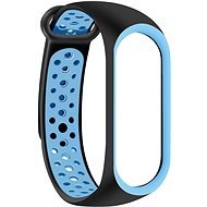 Eternico Sporty Solid Black and Blue for Xiaomi Mi Band 5 / 6 - Watch Strap