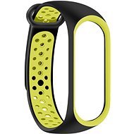 Eternico Sporty for Xiaomi Mi band 5 / 6 Solid Black and Yellow - Watch Strap