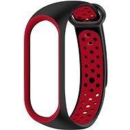 Eternico Sporty pro Xiaomi Mi band 5 / 6 / 7 solid black and red - Watch Strap