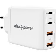 AlzaPower G300 GaN Fast Charge 100W fehér - Töltő adapter