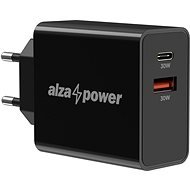AlzaPower A130 Fast Charge 30W fekete - Töltő adapter