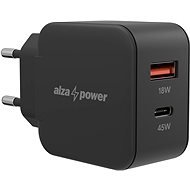 AlzaPower A145 Fast Charge - 45W, fekete - Töltő adapter