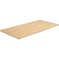 AlzaErgo Tabletop 160×80 cm bamboo rounded - Table Top