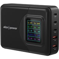 AlzaPower M500 Digital Display Multi Ultra Charger 200W fekete - Töltő adapter