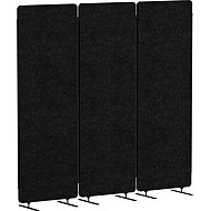 AlzaErgo Panel S11 Silent Stand Max set 3pcs 180x60 cm black - Room Divider