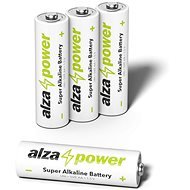 AlzaPower Super Alkaline LR6 (AA) 4 ks - Jednorazová batéria