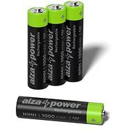 AlzaPower Rechargeable HR03 (AAA) 1000 mAh 4 db öko csomagolásban - Tölthető elem