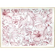 Andrea Fontebasso PARTY TIME Tray with flowers 48 × 35 cm rectangular - Tray