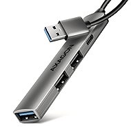 AXAGON HUE-STA 4x USB ALU STRIP Hub, 1x USB-A 5Gbps, 2x USB-A & 1x USB-C 480Mbps, USB-A cable 12cm - USB Hub