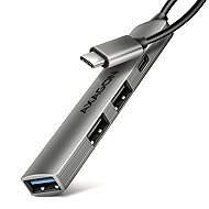 AXAGON HUE-STC 4x USB ALU STRIP Hub, 1x USB-A 5Gbps, 2x USB-A & 1x USB-C 480Mbps, USB-C cable 12 cm - USB Hub