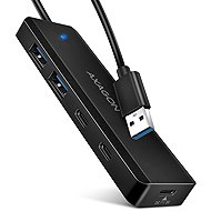 AXAGON HUE-C2A TRAVEL Hub, USB-A 5Gbps, 2x USB-A, 2x USB-C Power IN, cable 19 cm - USB Hub