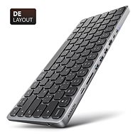 AXAGON HMC-KB-GE Keyboard Hub, USB-C 5Gbps, 3x USB-A, HDMI 4k/60Hz, SD/mSD, audio, PD 100W - Docking Station