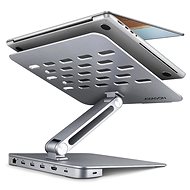 AXAGON HMC-STND, Stand for 10"–17.3" Laptops, USB 5Gbps hub, 3x USB-A, HDMI 4k/60Hz, RJ-45, PD 10 - Docking Station